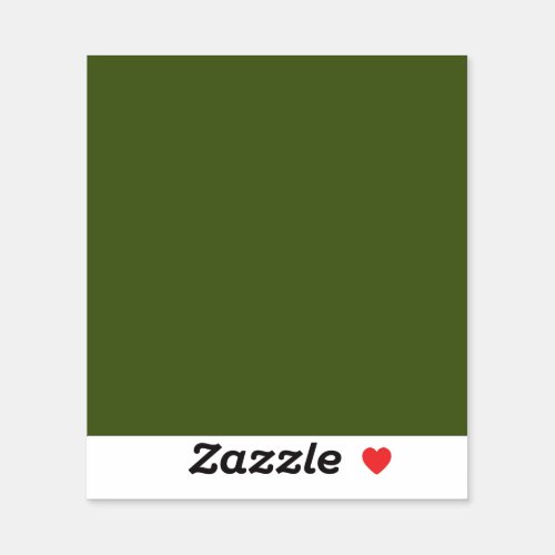 Dark Moss Green Solid Color Sticker
