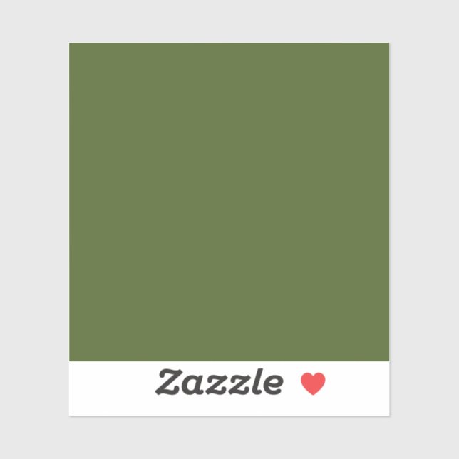 Dark Moss Green Solid Color Sticker (Sheet)