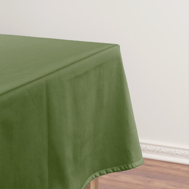 Dark Moss Green Solid Color Tablecloth (In Situ)