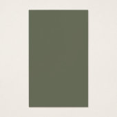 Dark Moss Textured Business Card – Customizable (Back)