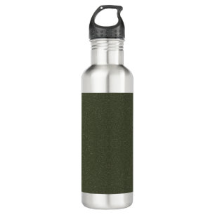 Dark Moss Textured Custom Water Bottle