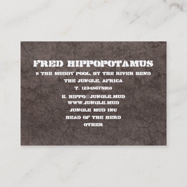 Dark Mud Business Card (Front)