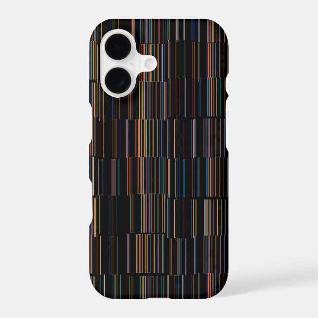 Dark Multicolored Unique Stripes Iphone Case (Back)