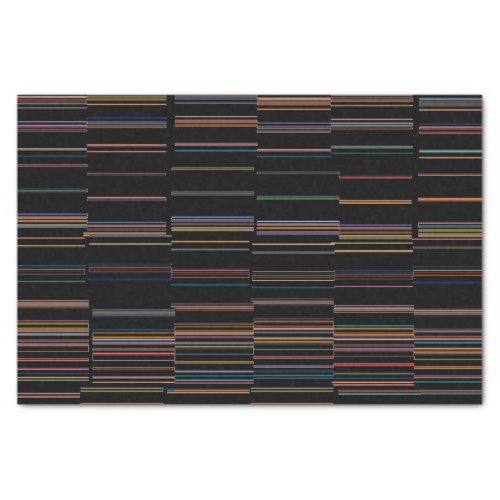 Dark Multicolored Unique Stripes Tissue Paper