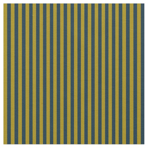 Dark Mustard and Dark Navy Stripes Fabric