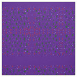 Dark mystery deep purple patterned red green fabric