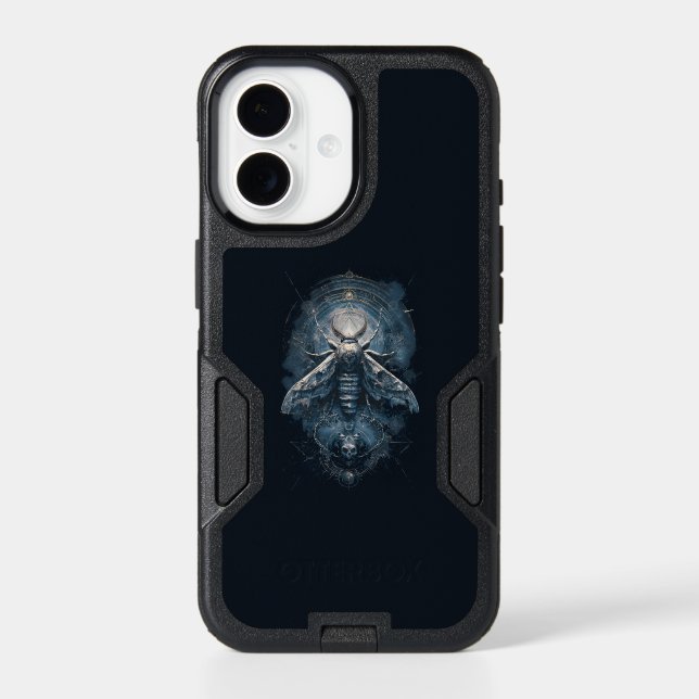 Dark Mystic Moth Geometry Phone Case (Back)