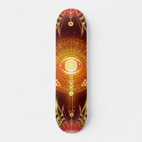 Dark Mystical Arcane Eye of Eternity Red Skateboard