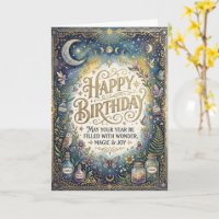 Dark Mystical Celestial Magic Happy Birthday