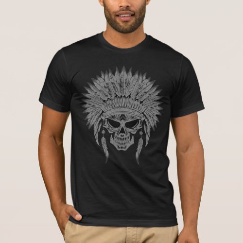 Dark Native Skull T_Shirt