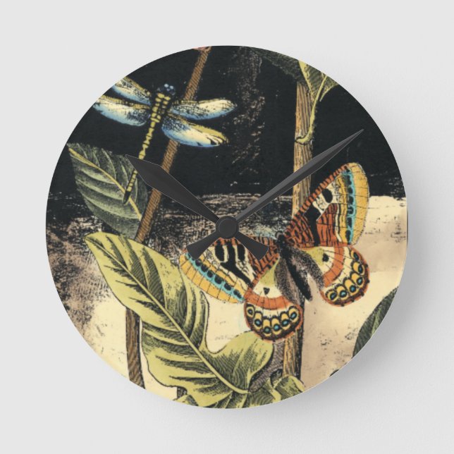 Dark Nature Scene by Vision Studio Round Clock (Front)