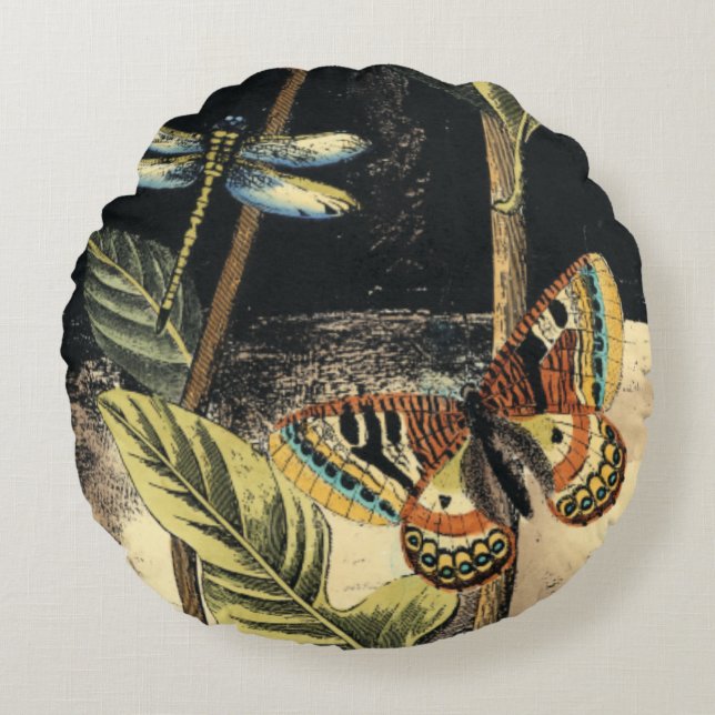 Dark Nature Scene by Vision Studio Round Pillow (Front)
