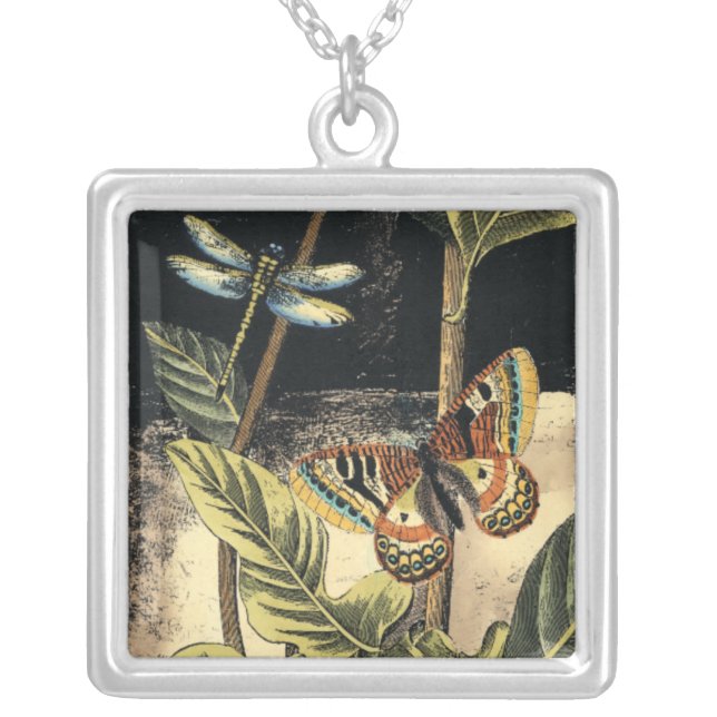 Dark Nature Scene by Vision Studio Silver Plated Necklace (Front)