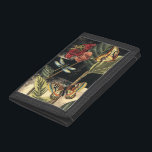 Dark Nature Scene by Vision Studio Tri-fold Wallet<br><div class="desc">This dark nature scene shows a couple of butterflies and a dragonfly congregating above deep green leaves and a beautiful flower. You can almost hear the beating of wings as you study the piece. If you enjoy nature you'll enjoy this painting. Buy your copy today!</div>