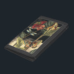 Dark Nature Scene by Vision Studio Tri-fold Wallet<br><div class="desc">This dark nature scene shows a couple of butterflies and a dragonfly congregating above deep green leaves and a beautiful flower. You can almost hear the beating of wings as you study the piece. If you enjoy nature you'll enjoy this painting. Buy your copy today!</div>