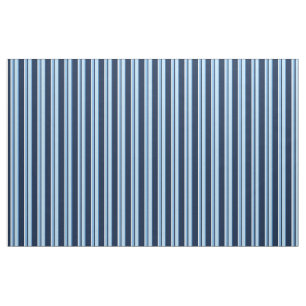Dark Nautical Light Blue Blue Stripes Pattern Fabric