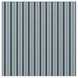 Dark Navy and Light turquoise stripes Fabric