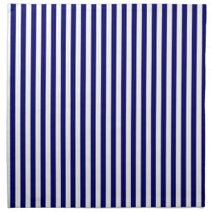 Dark Navy Blue and White Stripe Napkin