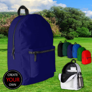 Dark Navy Blue Backpack, Bag / Customize