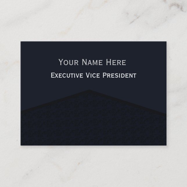 Dark Navy Blue Center Point Business Card (Front)