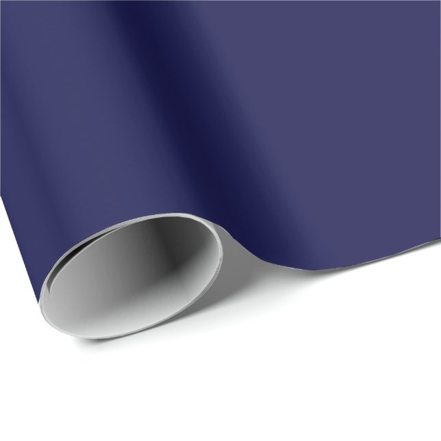 Dark Navy Blue Colour solid minimalist deep ocean Wrapping Paper (Roll Corner)