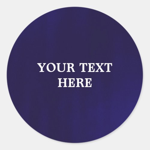 Dark Navy Blue Elegant Sheen Elegant Classic Round Sticker