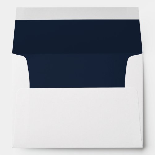 Dark Navy Blue Lined Envelope