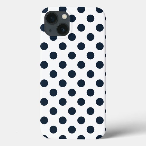 Dark navy blue polka dots Case_Mate iPhone case