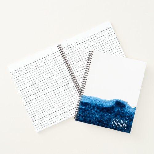 Dark navy blue watercolor minimal notebook