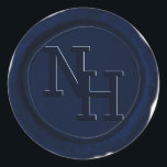 Dark Navy Blue Wax Seal Monogram Wedding Sticker<br><div class="desc">Modern Dark Navy Blue Wax Seal Stickers, With elegant sans serif font. Perfect for a luxurious and stylish Coordinating with the marble agate Sapphire Blue wedding Collection, with Blue colored metallic look - Wedding Monogram Initials Stickers for use on your invitation envelopes! ~ Check my shop to see the entire...</div>