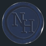 Dark Navy Blue Wax Seal Monogram Wedding Sticker<br><div class="desc">Modern Dark Navy Blue Wax Seal Stickers, With elegant sans serif font. Perfect for a luxurious and stylish Coordinating with the marble agate Sapphire Blue wedding Collection, with Blue colored metallic look - Wedding Monogram Initials Stickers for use on your invitation envelopes! ~ Check my shop to see the entire...</div>