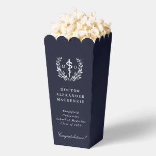 Dark Navy MD Asclepius Graduation Favor Boxes