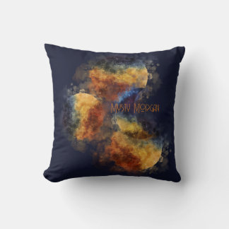 Dark Navy Mystic Autumn Throw Pillow