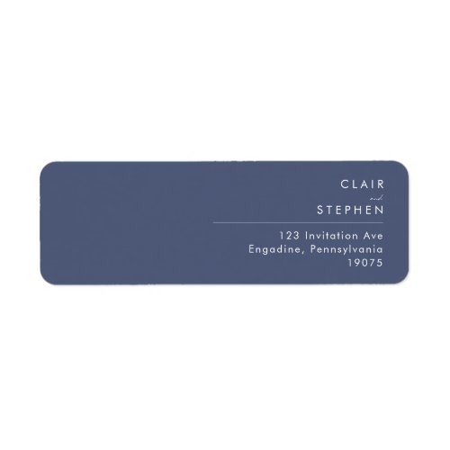 Dark Navy Return Address Label