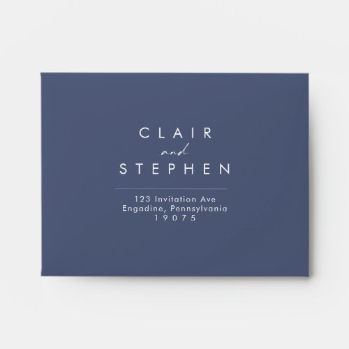 Dark Navy Self_Addressed RSVP Envelope