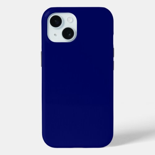 Dark Navy Solid Color iPhone 15 Case