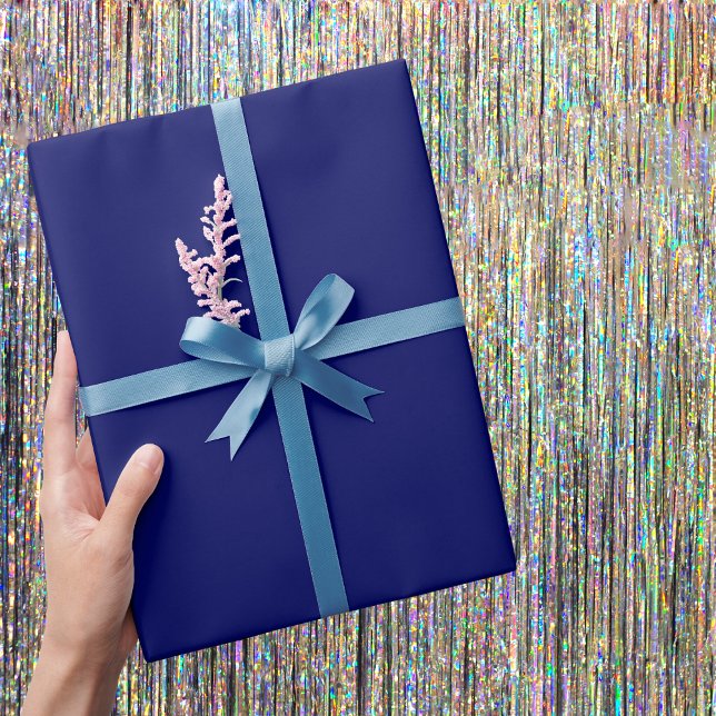 Dark Navy Solid Color Wrapping Paper (Creator Uploaded)
