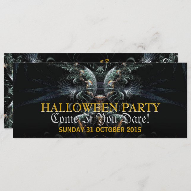 Dark Night Angel Halloween Party Invitation (Front/Back)