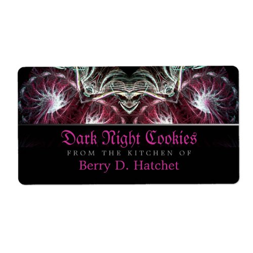 Dark Night Cookies Halloween Food Sticker Label