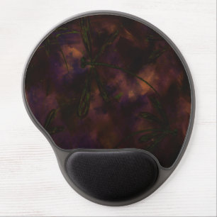 Dark Night Dragonfly Fire Gel Mouse Pad