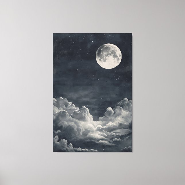 Dark Night Sky Canvas Print (Front)