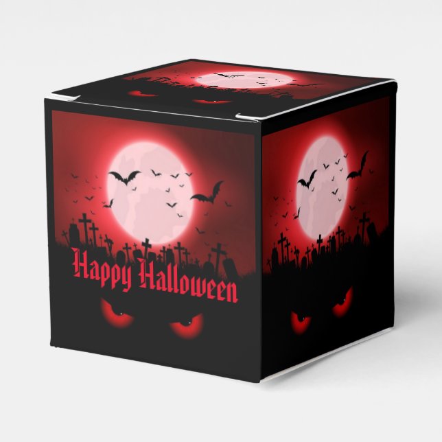 Dark Night Watchers Cube Favor Boxes (Front Side)