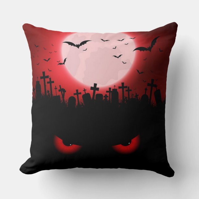 Dark Night Watchers Throw Pillow (Front)