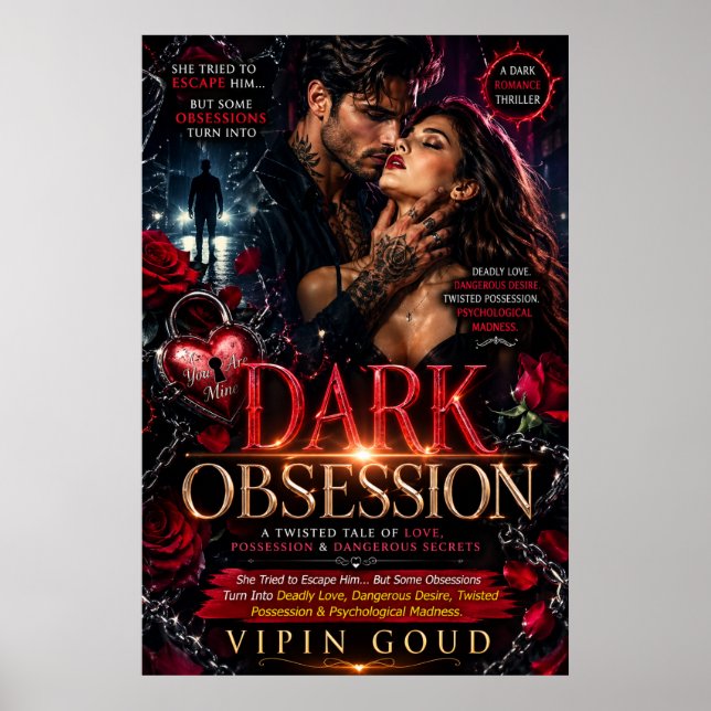 Dark Obsession Wall Art Poster – Twisted Love Goth (Front)