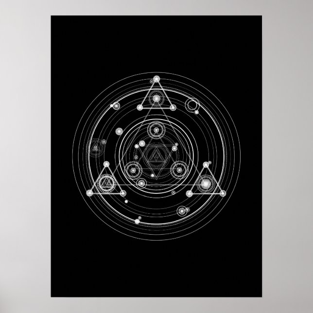 Dark occult style sacred geometry poster (Front)