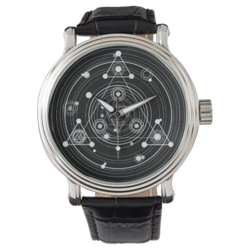 Dark occult style sacred geometry watch