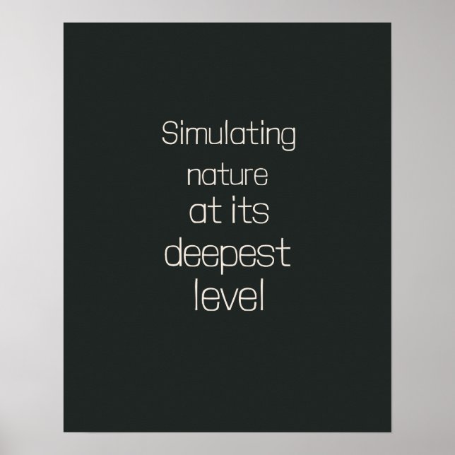 Dark Olive Beige Quantum Expert Art Poster (Front)