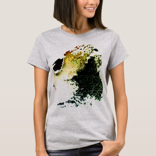 Dark Olive Gold Tan Airbrush Splashes Design T_Shirt