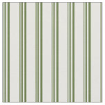 [ Thumbnail: Dark Olive Green and Mint Cream Colored Pattern Fabric ]