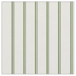 [ Thumbnail: Dark Olive Green and Mint Cream Striped Pattern Fabric ]